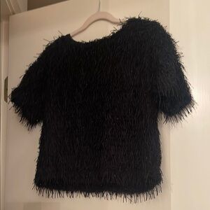 Zara Black Fuzzy Kids Sweater